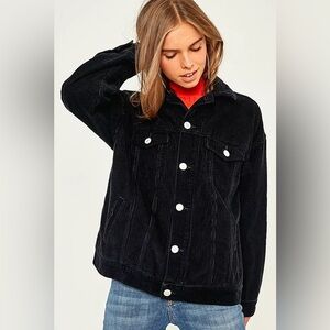 Large urban outfitters Black Corduroy Jacket
